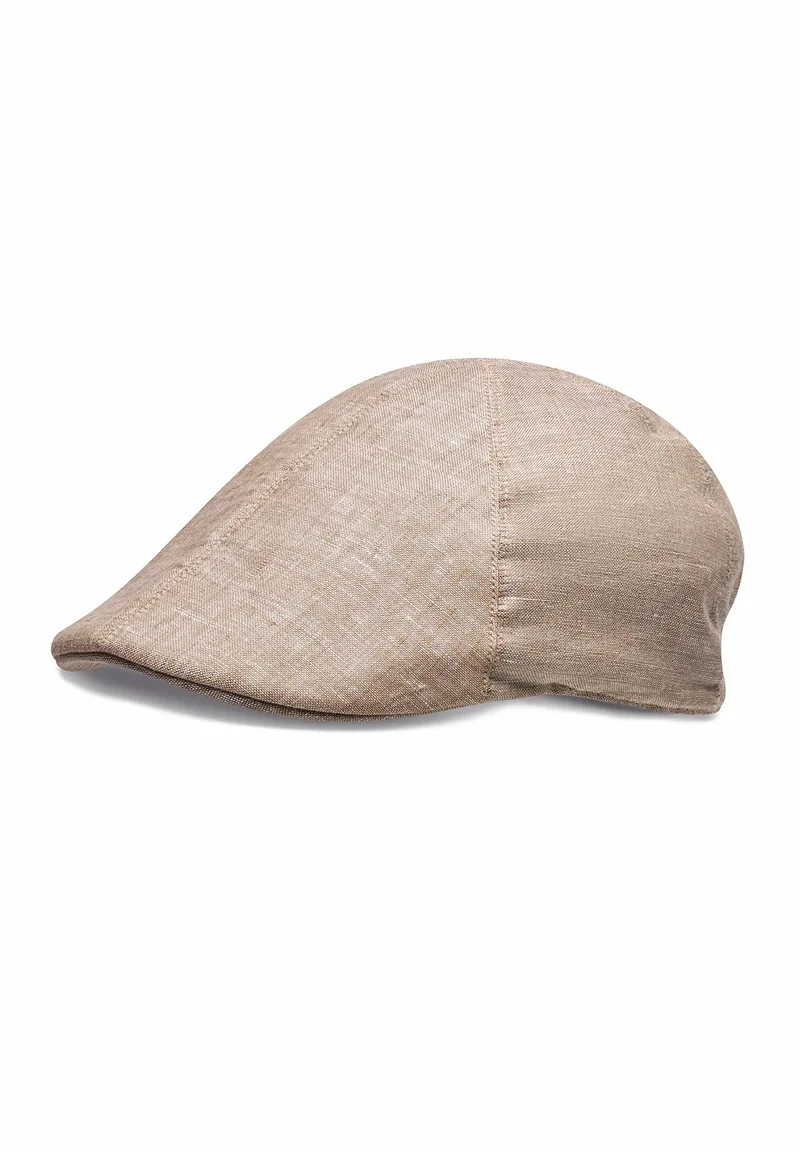Schiebermütze Herren Leinen - Flat Cap