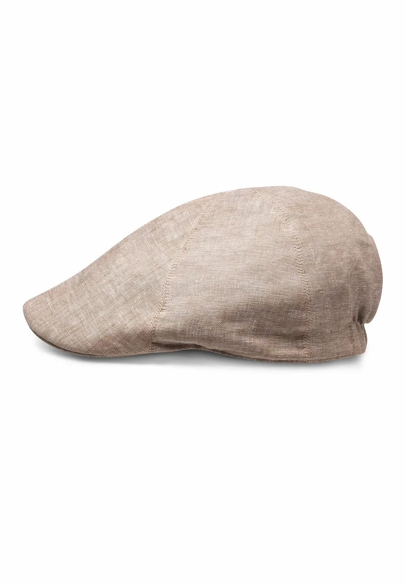 Schiebermütze Herren Leinen - Flat Cap