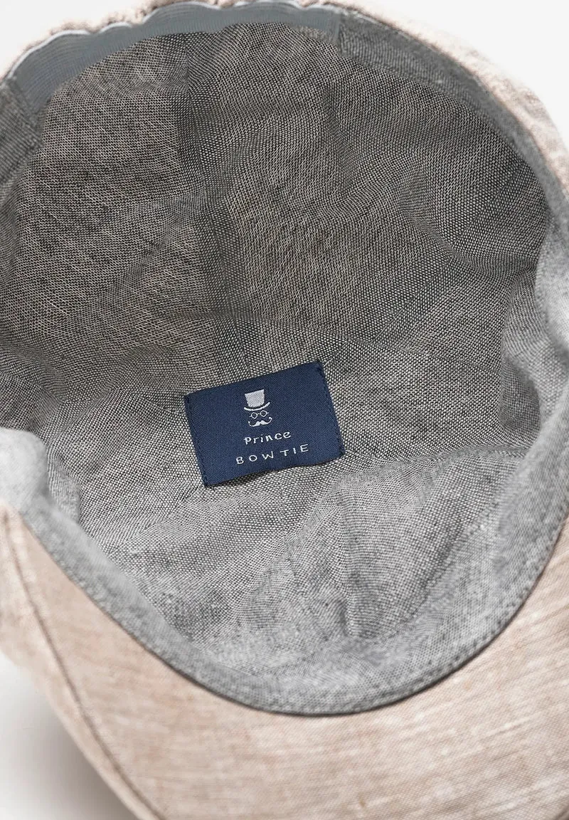 Schiebermütze Herren Leinen - Flat Cap