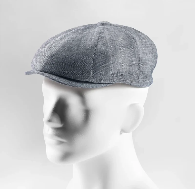 Ballonmütze Herren Leinen – Newsboy Cap