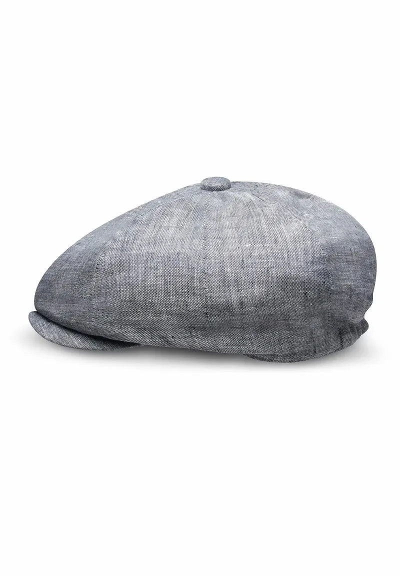 Ballonmütze Herren Leinen – Newsboy Cap