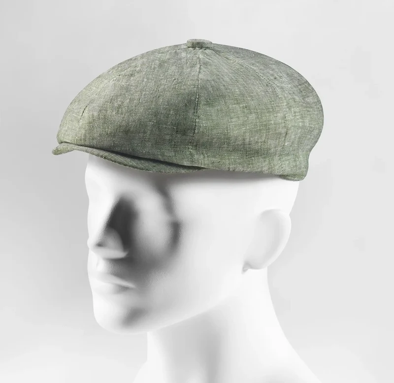 Ballonmütze Herren Leinen – Newsboy Cap