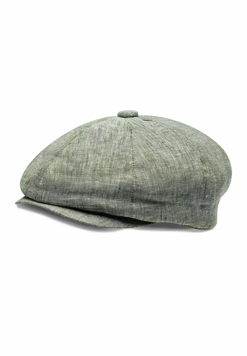 Ballonmütze Herren Leinen – Newsboy Cap