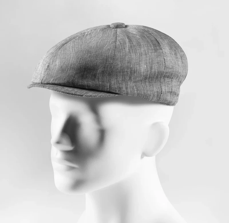 Ballonmütze Herren Leinen – Newsboy Cap