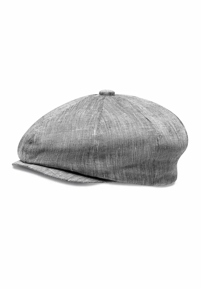 Ballonmütze Herren Leinen – Newsboy Cap