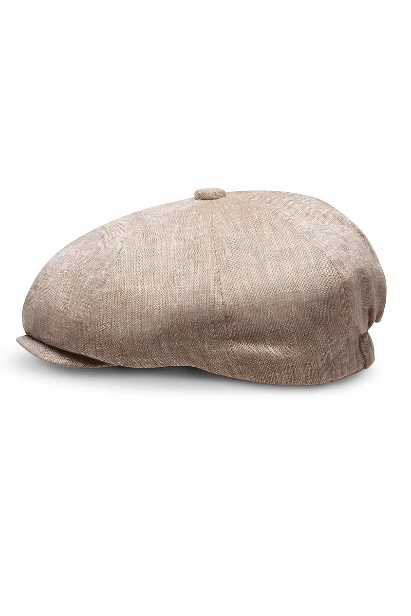 Ballonmütze Herren Leinen – Newsboy Cap
