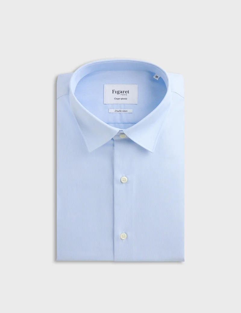 Chemise Ajustée bleue