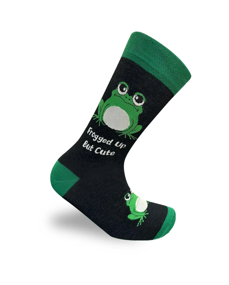 Frogged up But Cute Socks Funny Frog Edition