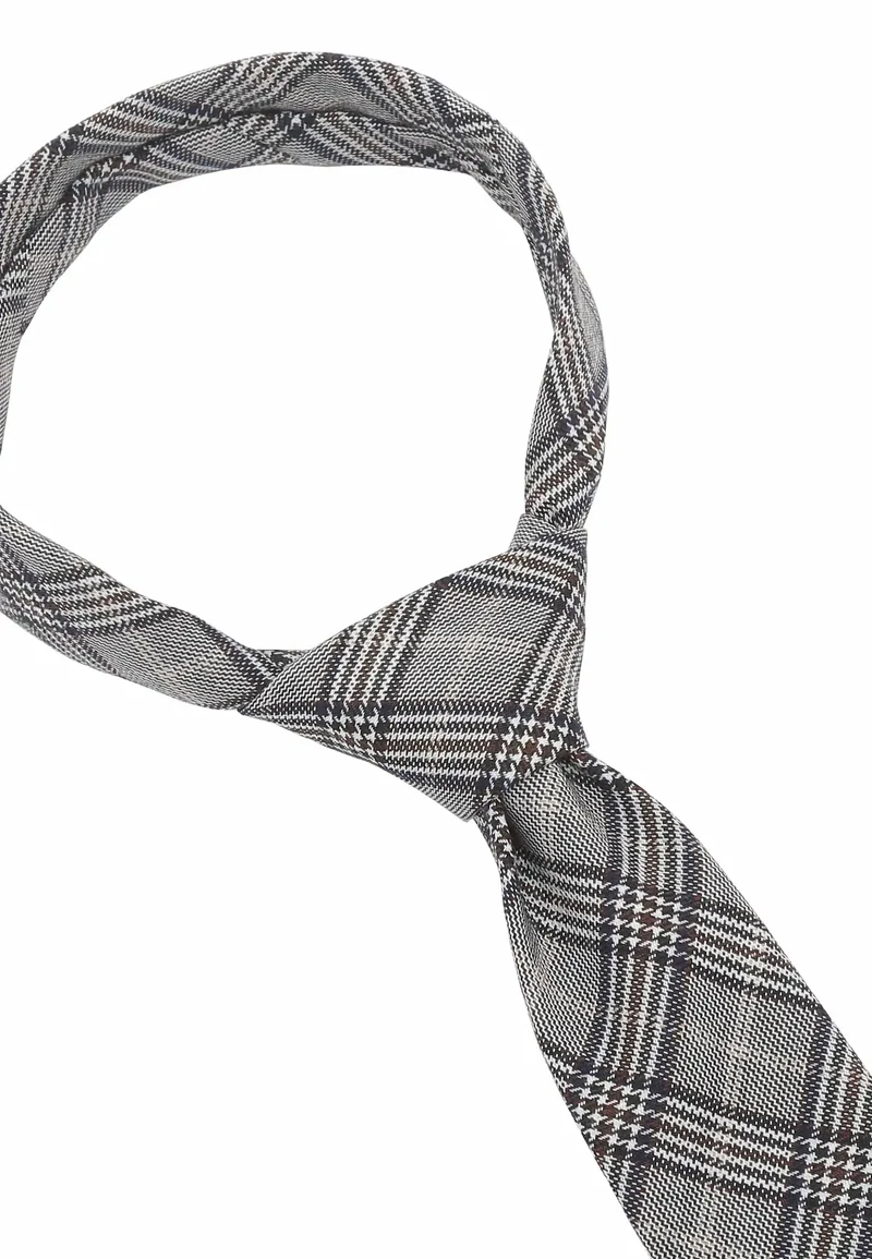 Glencheck Krawatte Herren – Grau (6,0 cm)