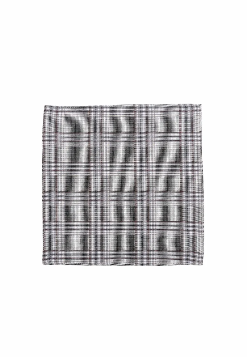 Einstecktuch Herren Glencheck - Grau-Blau