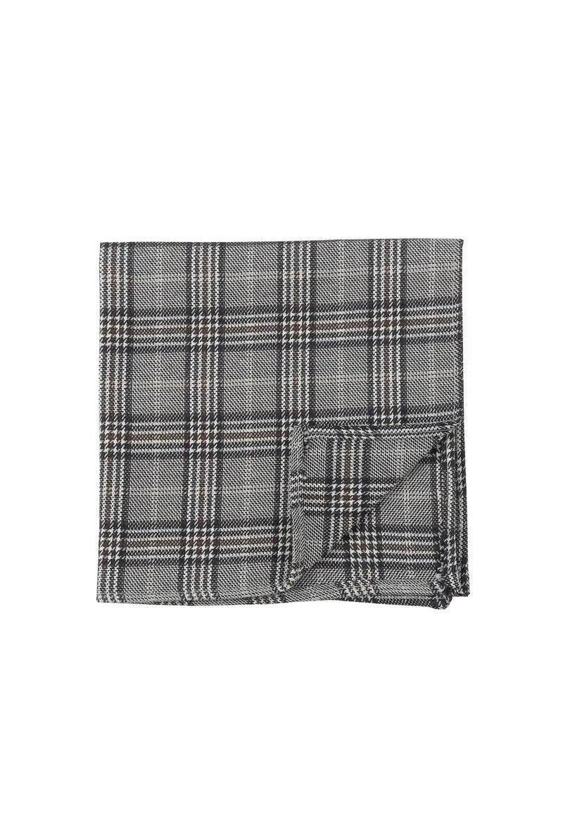 Einstecktuch Herren Glencheck - Grau