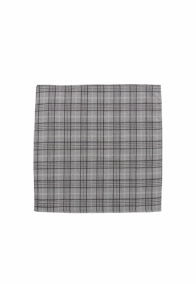 Einstecktuch Herren Glencheck - Grau