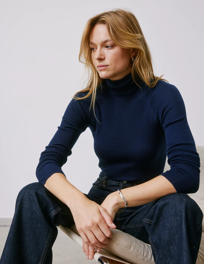 Pull Masha en laine marine