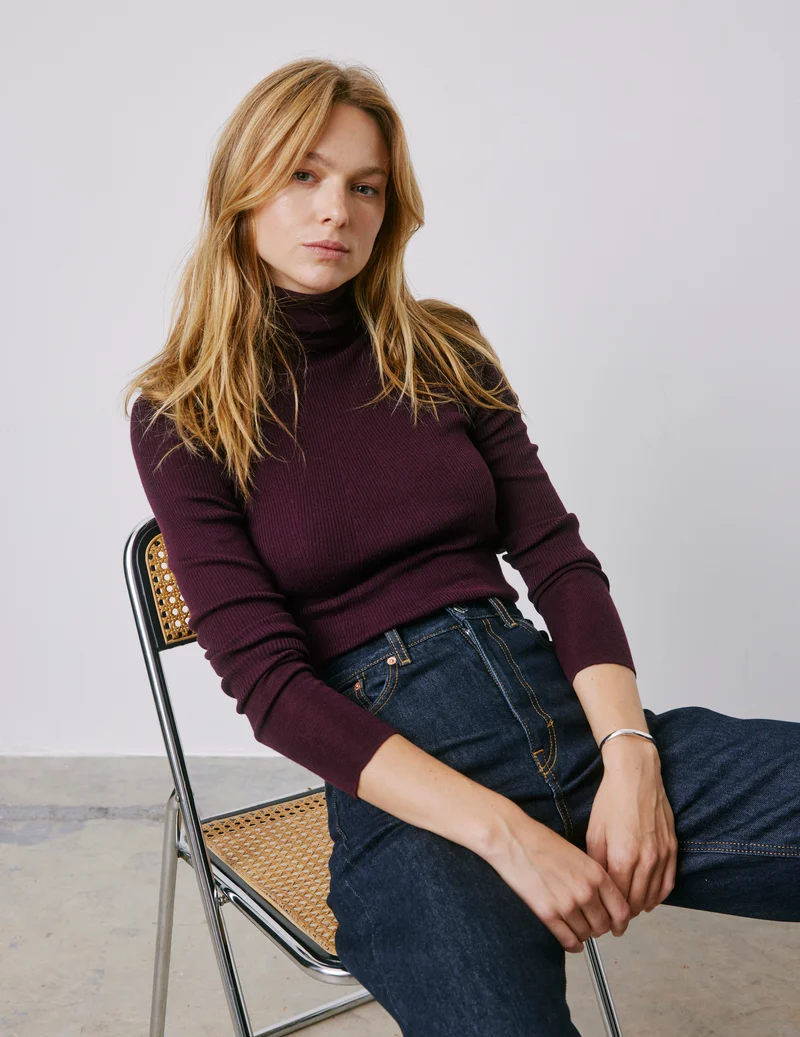 Pull Masha en laine violine
