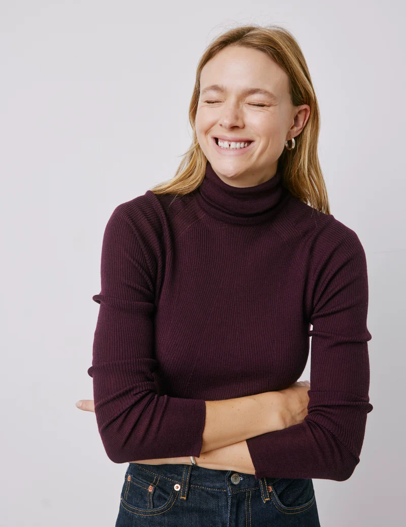 Pull Masha en laine violine