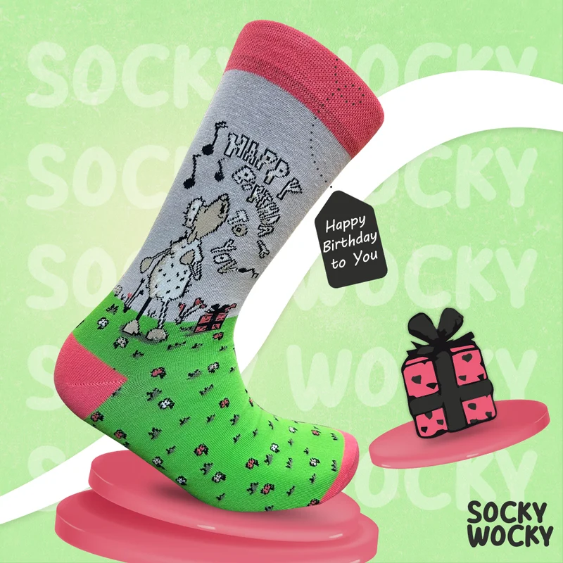 Happy Birthday Sheep Socks Celebration Animal Edition