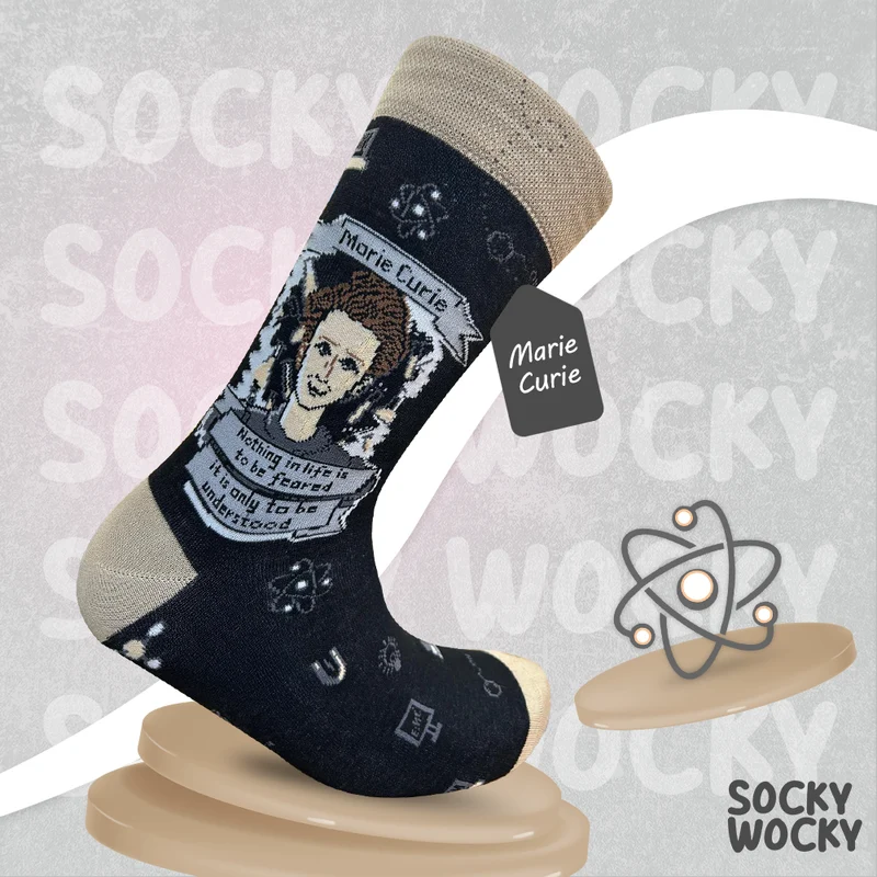 Marie Curie Socks Science Icon Edition