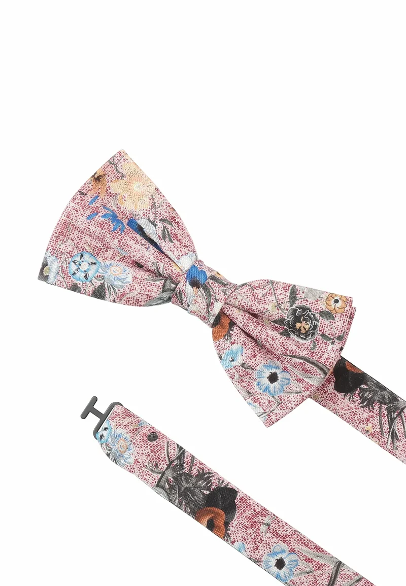 Fliege Einstecktuch Set Herren aus Seide & Baumwolle – Blumenmuster