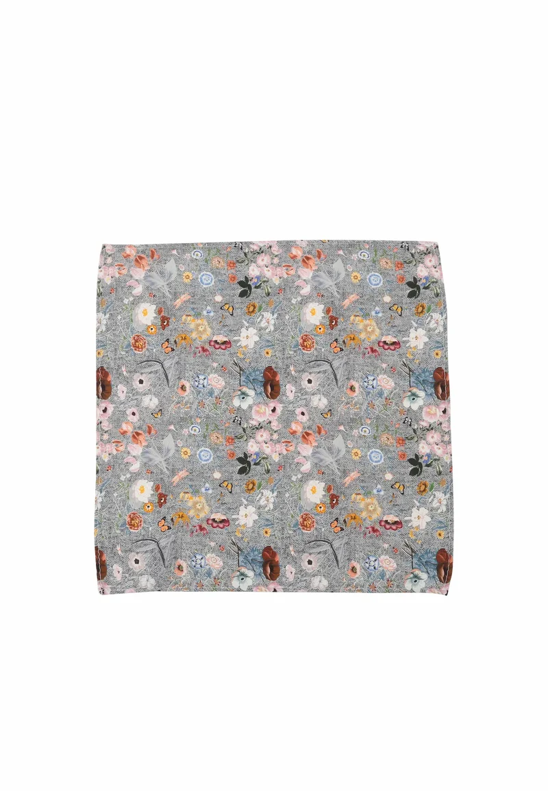 Einstecktuch Herren aus Seide & Baumwolle – Blumenmuster