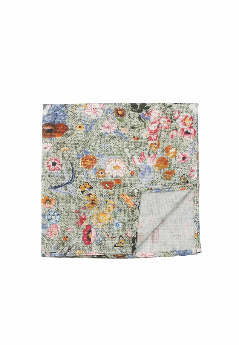 Einstecktuch Herren aus Seide & Baumwolle – Blumenmuster