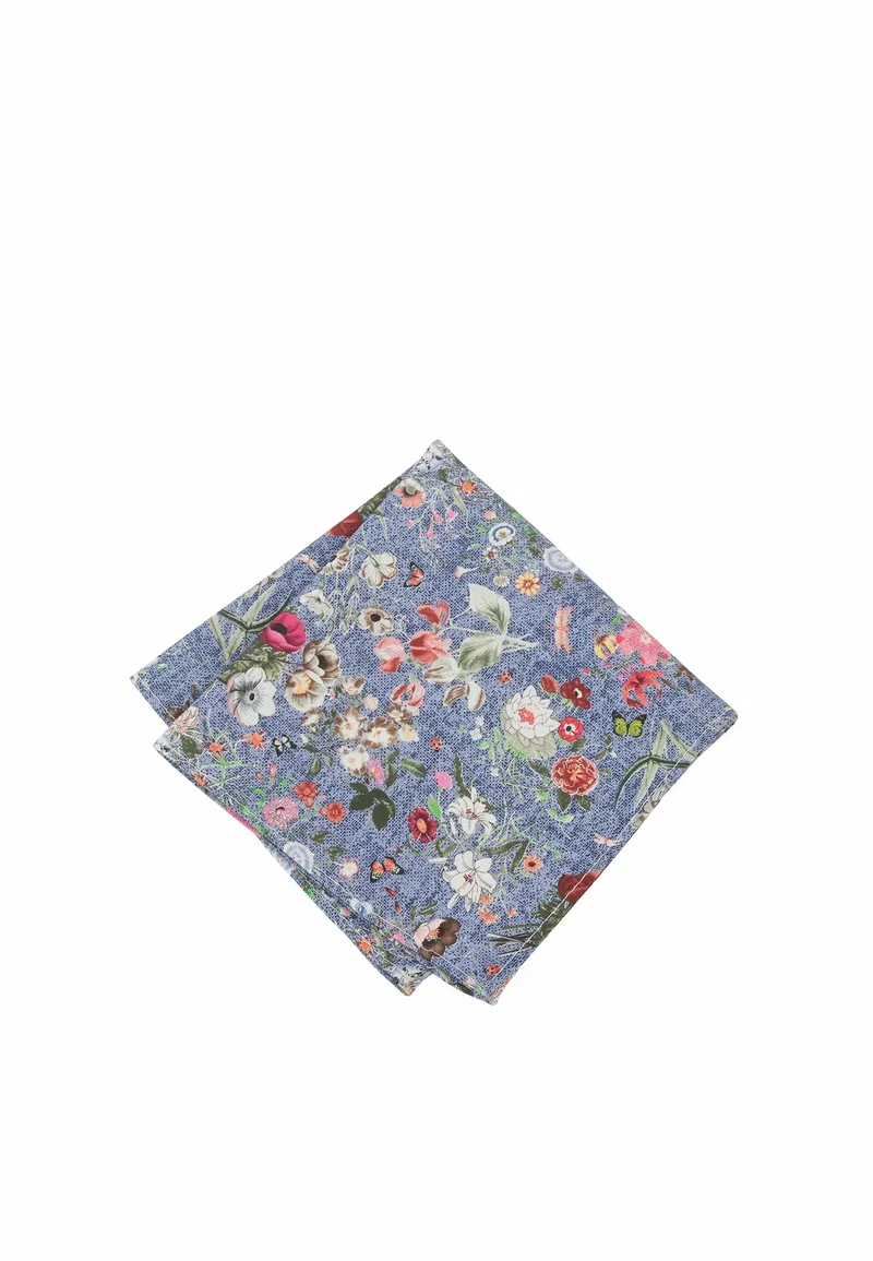 Einstecktuch Herren aus Seide & Baumwolle – Blumenmuster