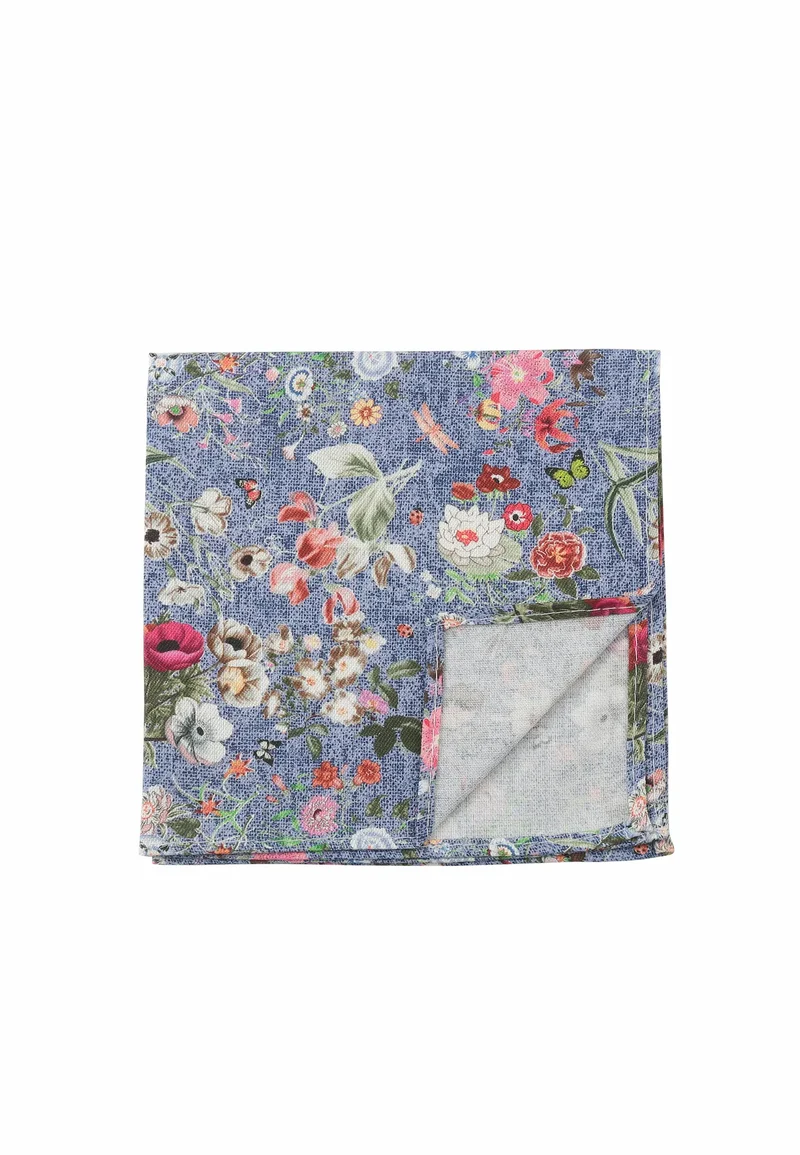 Einstecktuch Herren aus Seide & Baumwolle – Blumenmuster