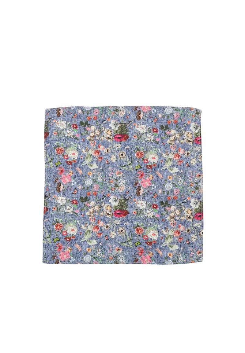 Einstecktuch Herren aus Seide & Baumwolle – Blumenmuster