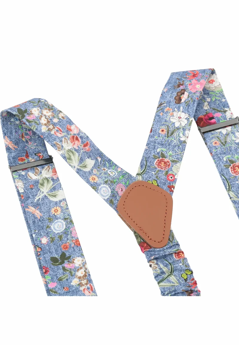 Hosenträger Set Herren aus Seide & Baumwolle – Blumenmuster