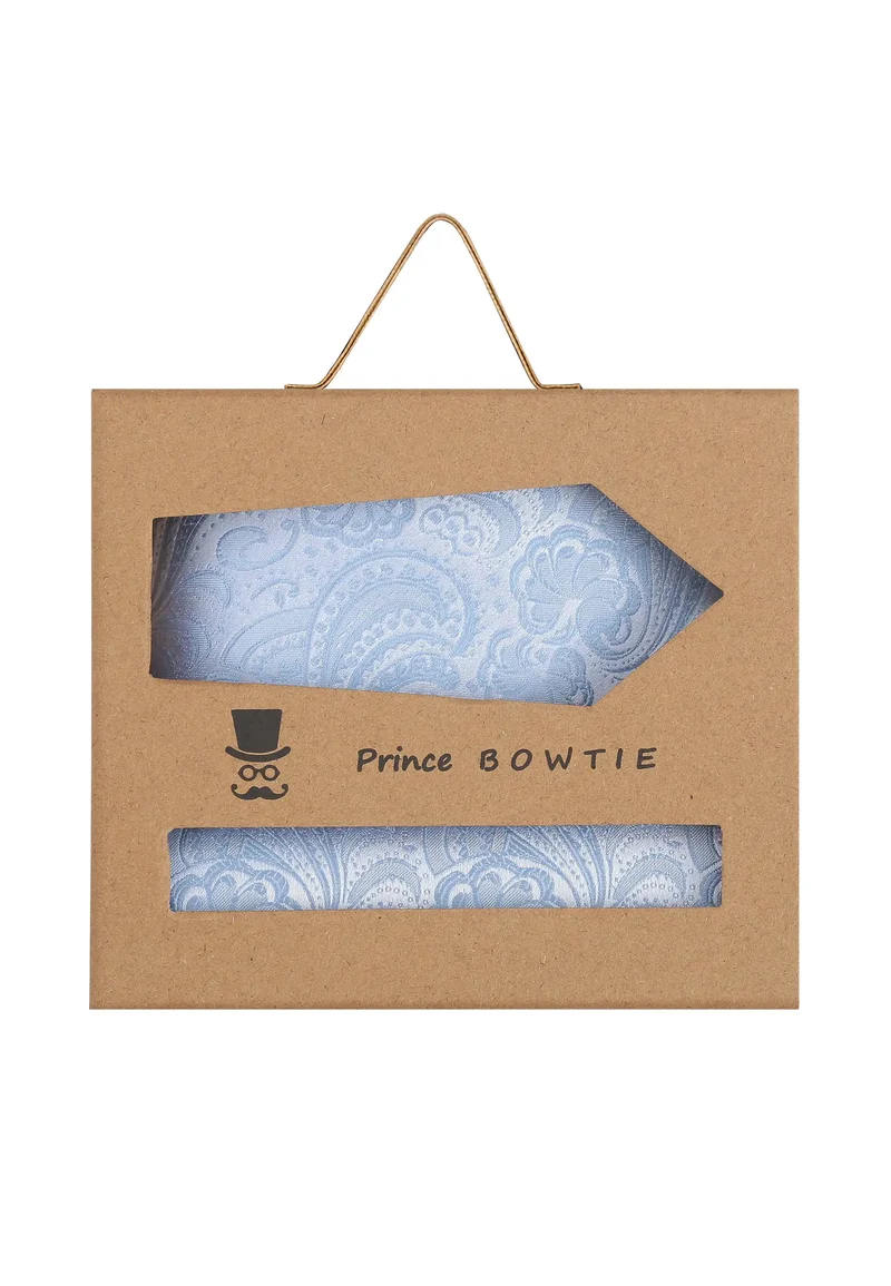 Krawatte Einstecktuch Set Herren aus Seide – Paisley