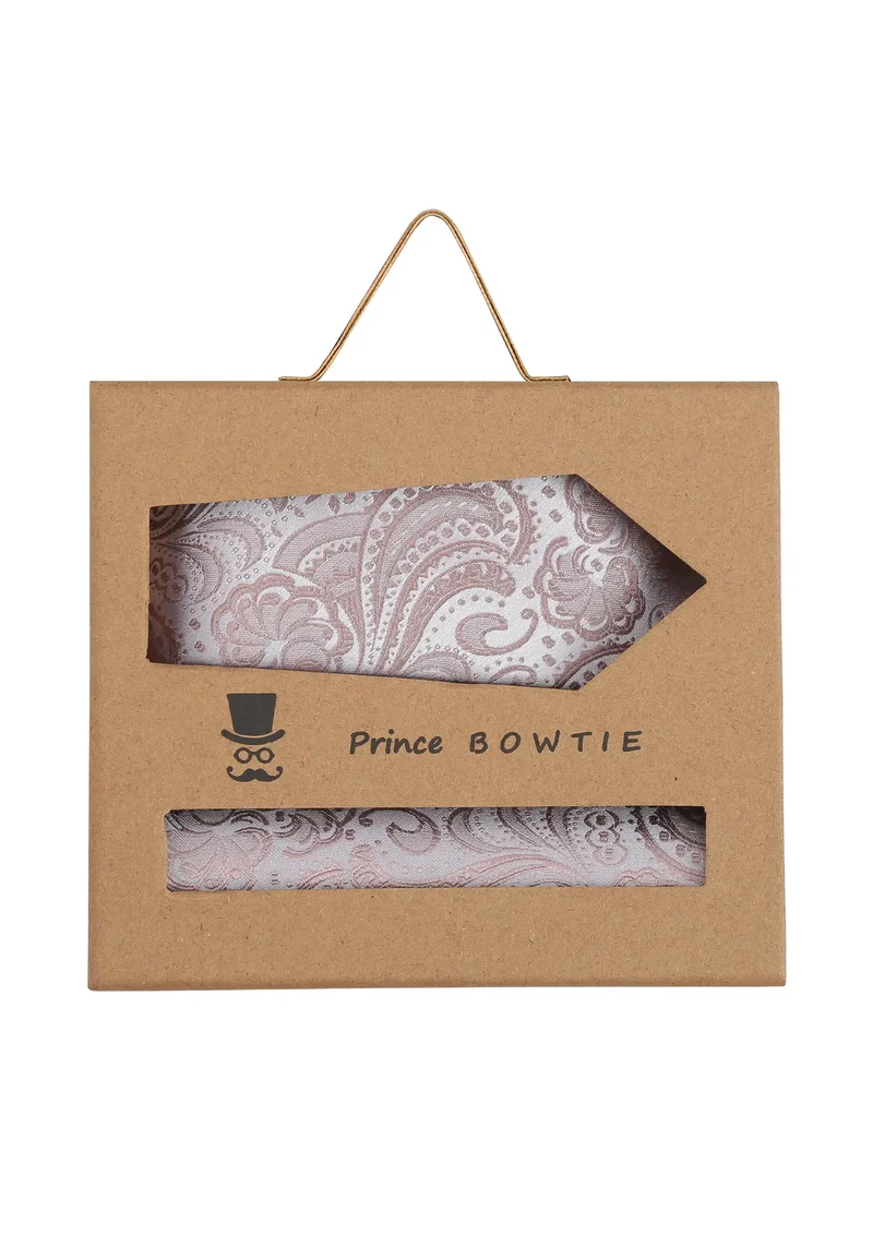 Krawatte Einstecktuch Set Herren aus Seide – Paisley