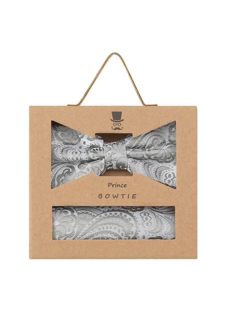 Fliege Einstecktuch Set Herren aus Seide – Paisley