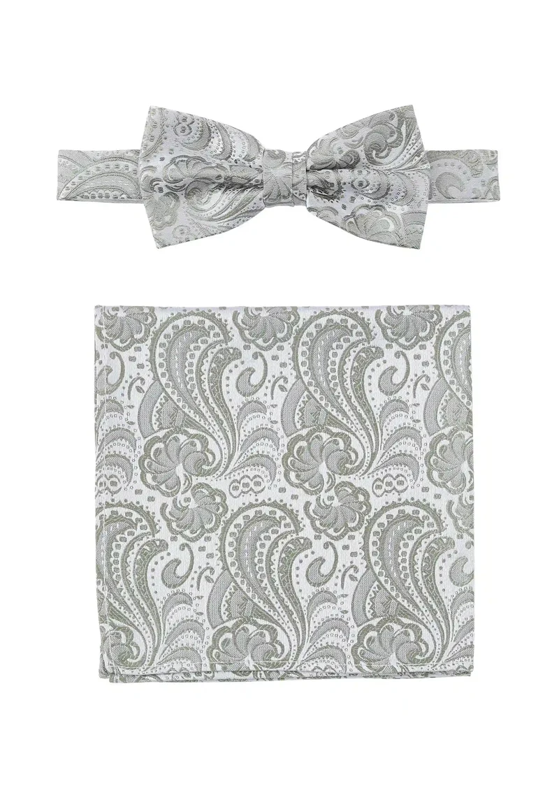 Fliege Einstecktuch Set Herren aus Seide – Paisley