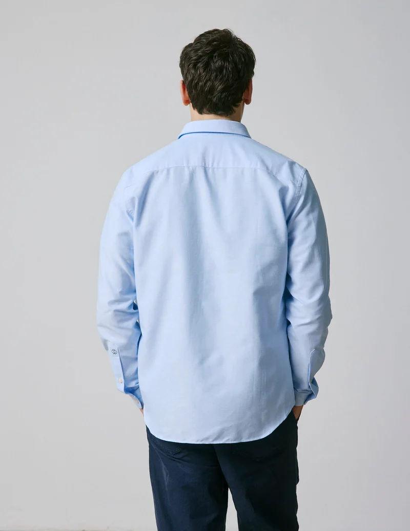 Chemise Semi-ajustée bleue