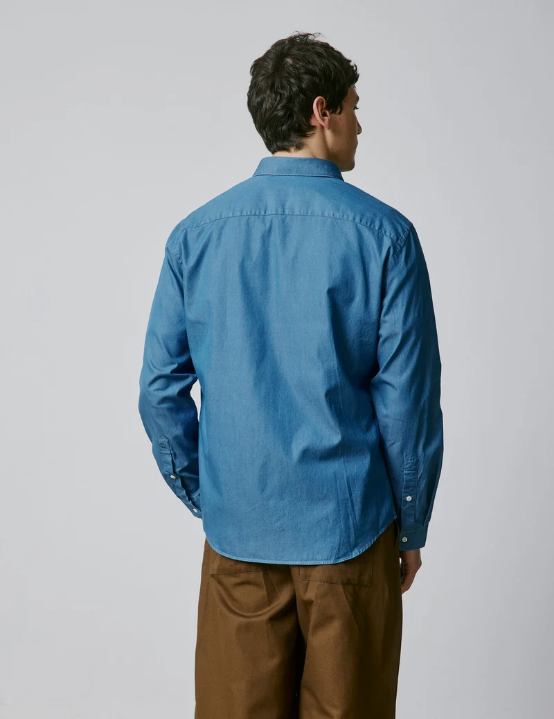 Chemise Semi-ajustée bleue