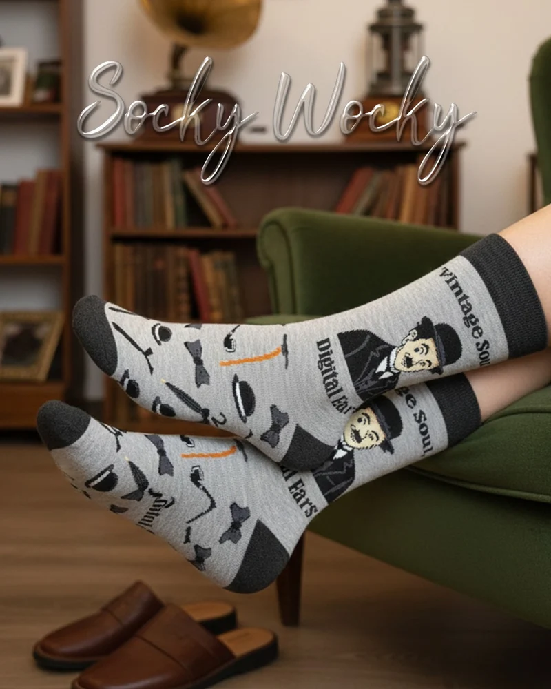 Charlie Chaplin Socks Classic Cinema Tribute