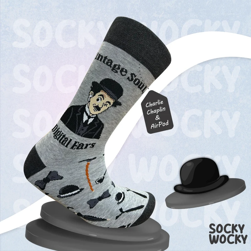 Charlie Chaplin Socks Classic Cinema Tribute