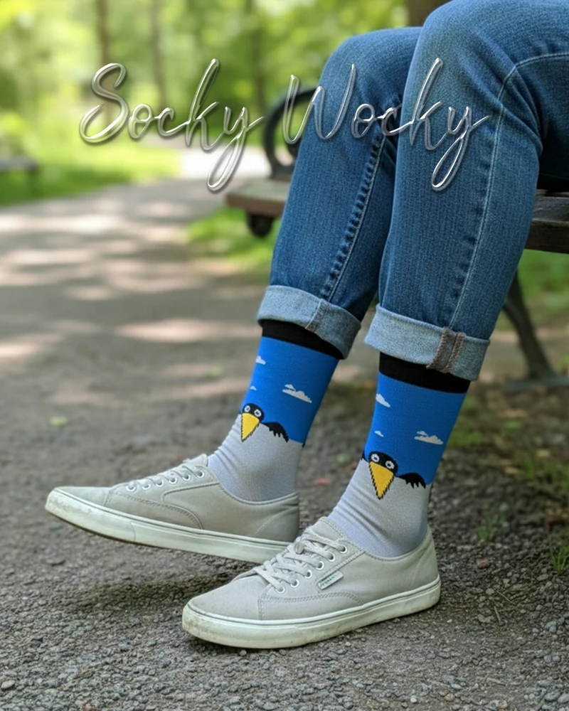 Crow Socks Dark Bird Nature Series
