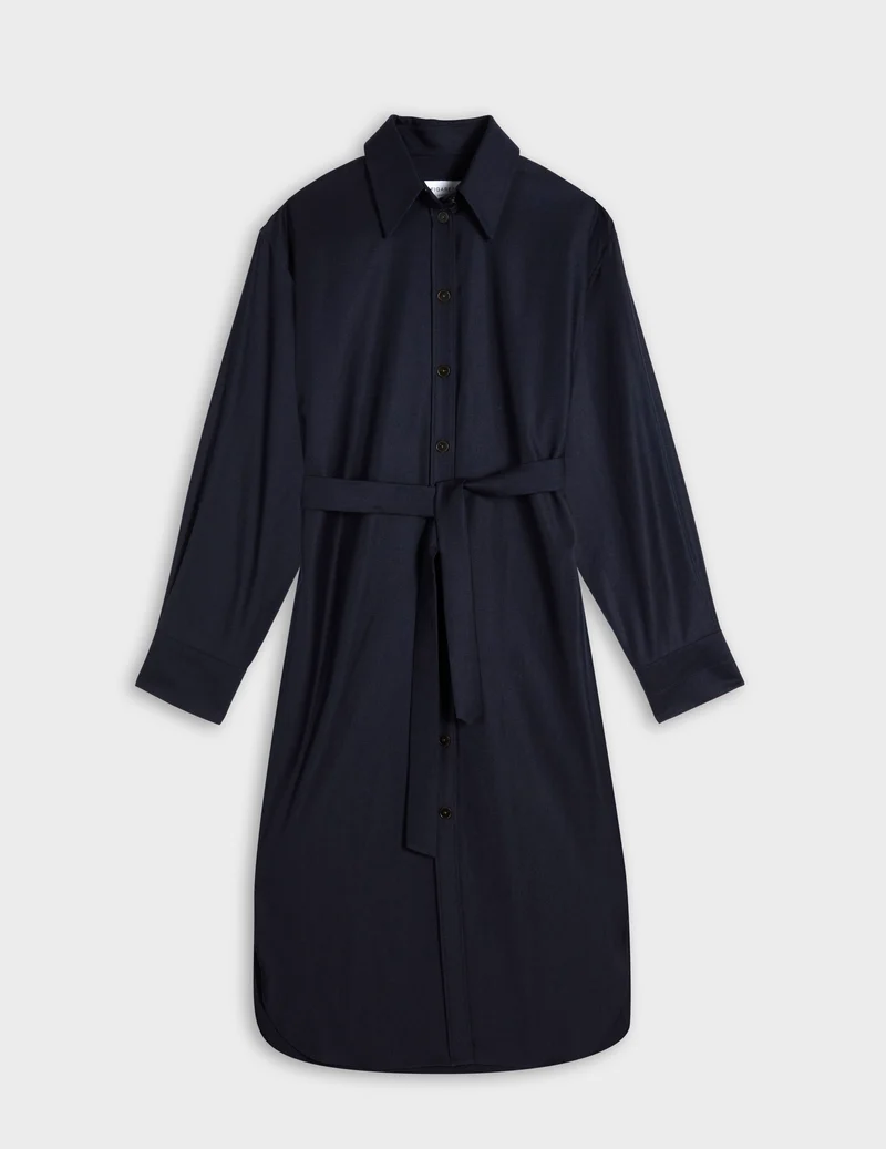 Robe Prudence en laine vierge marine