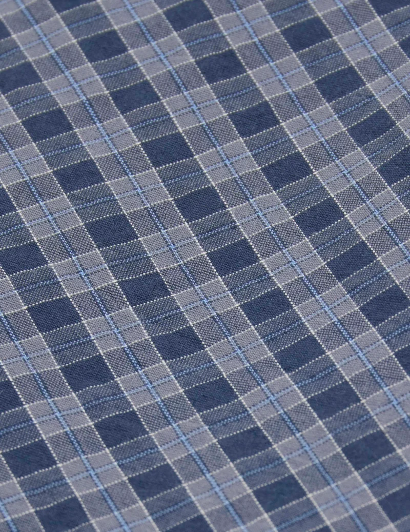 Chemise Pharell à carreaux bleus