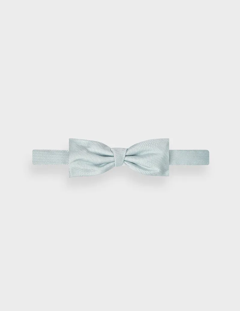 Nœud papillon en soie à motifs bleue