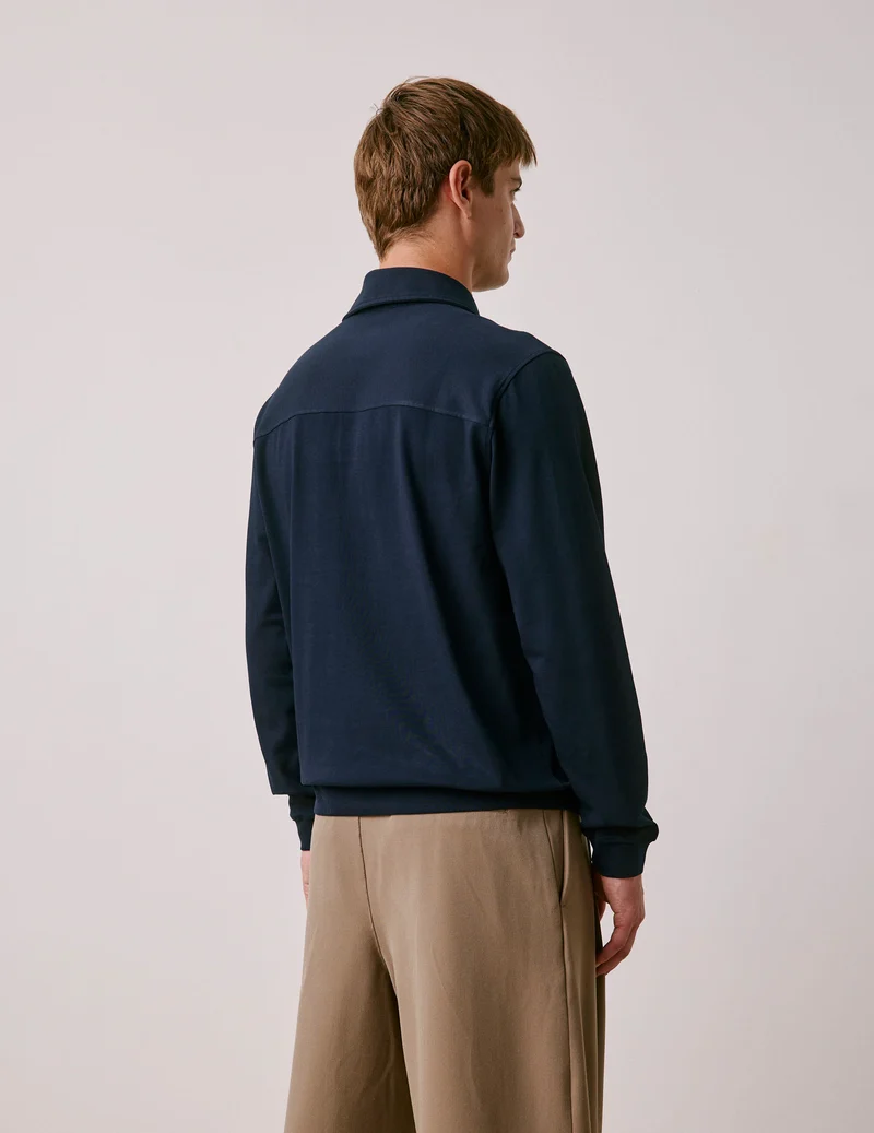 Polo en jersey marine