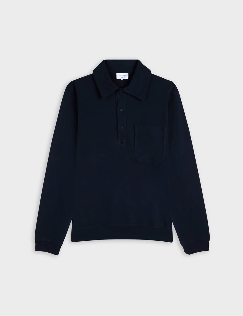 Polo en jersey marine