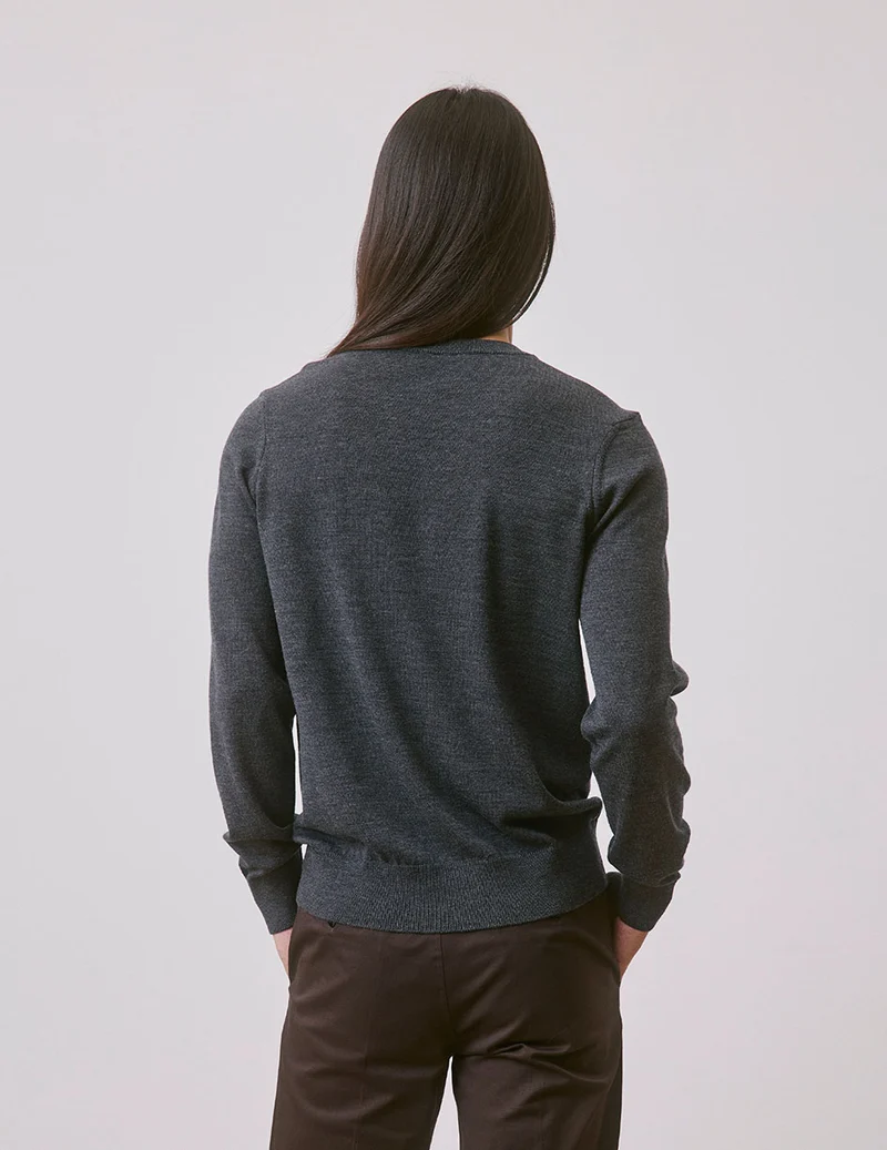 Pull Massimo en laine mérinos gris