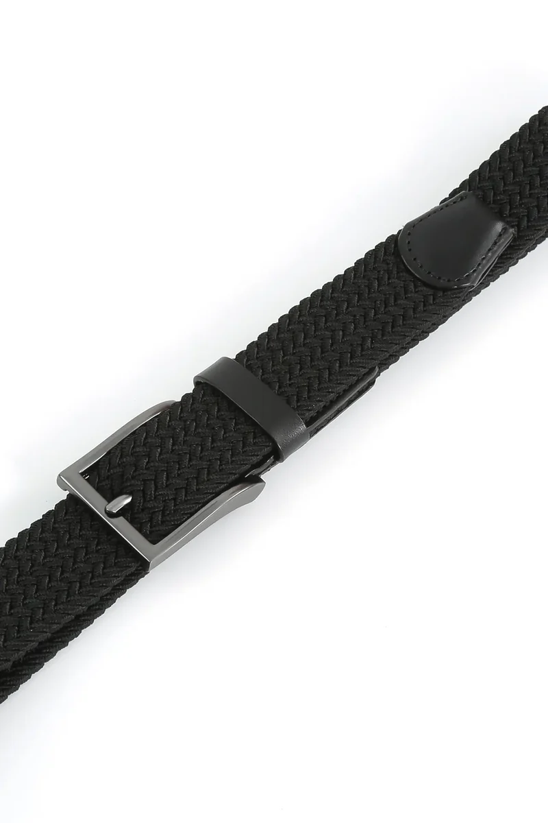 Flechtgürtel Herren elastisch - Uni