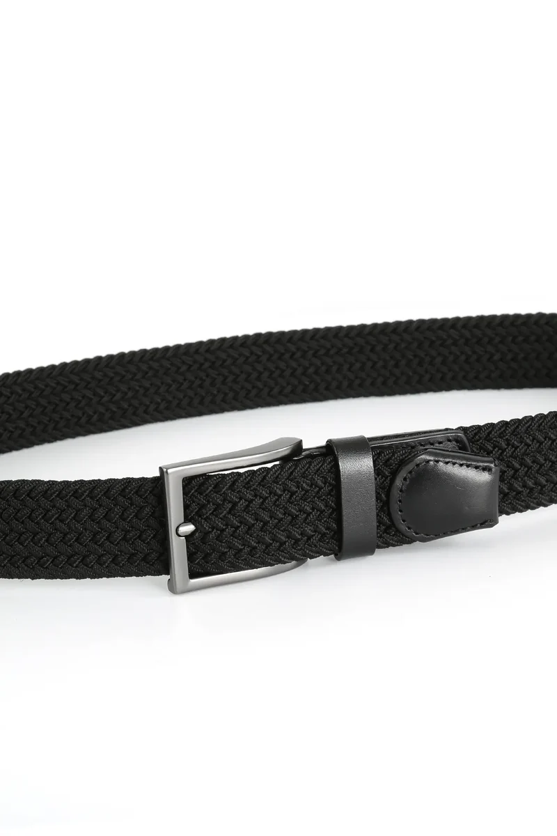 Flechtgürtel Herren elastisch - Uni