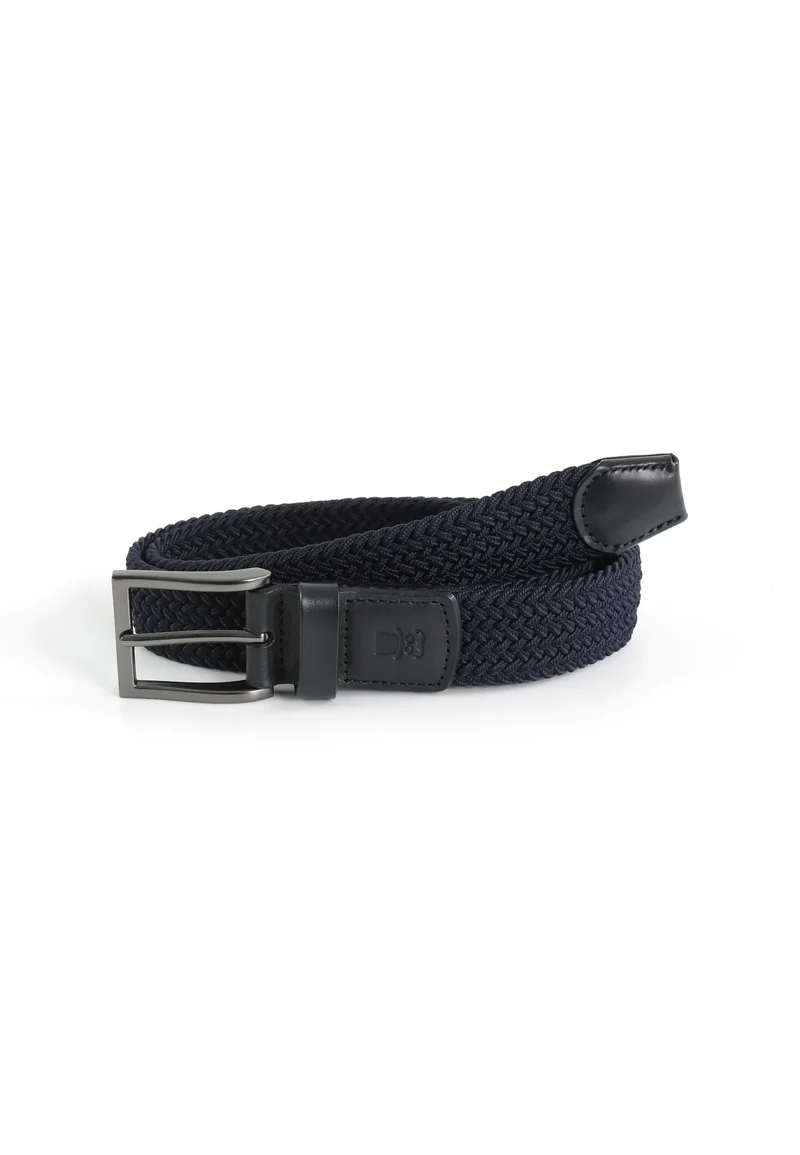 Flechtgürtel Herren elastisch - Uni