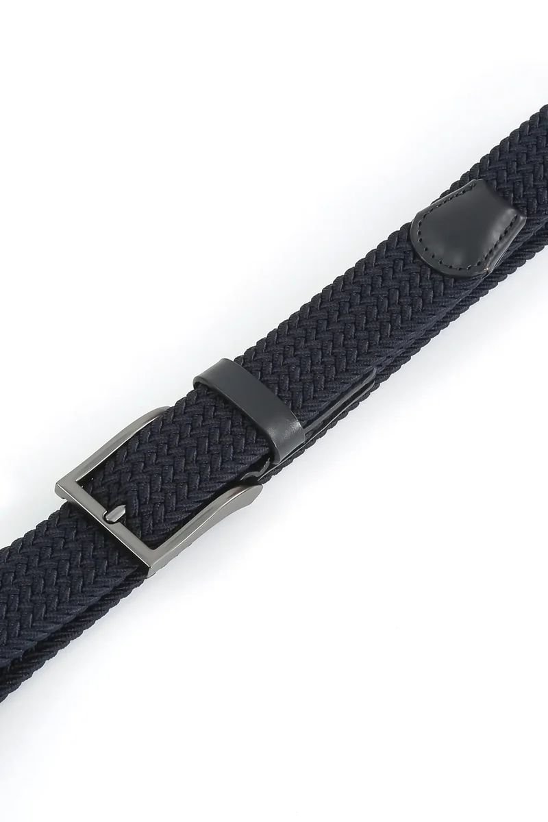 Flechtgürtel Herren elastisch - Uni