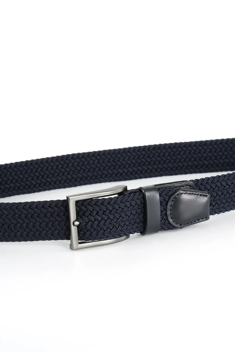 Flechtgürtel Herren elastisch - Uni