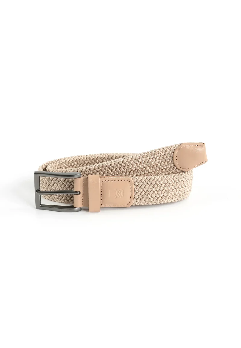 Flechtgürtel Herren elastisch - Uni