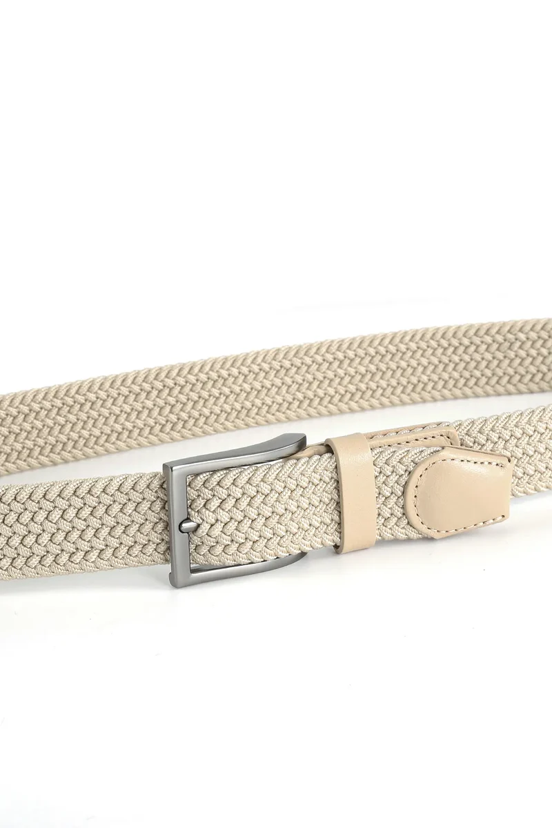 Flechtgürtel Herren elastisch - Uni